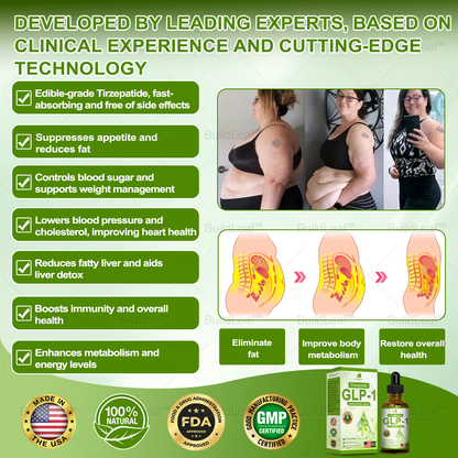 𝐁𝐮𝐢𝐥𝐝𝐋𝐞𝐚𝐟® 💎💎𝐓𝐈𝐑𝐙𝐄𝐏𝐀𝐓𝐈𝐃𝐄 𝐆𝐋𝐏-𝟏 𝐇𝐞𝐫𝐛𝐚𝐥 𝐎𝐫𝐚𝐥 𝐋𝐢𝐪𝐮𝐢𝐝 | 𝐎𝐛𝐞𝐬𝐢𝐭𝐲, 𝐋𝐲𝐦𝐩𝐡𝐞𝐝𝐞𝐦𝐚, 𝐃𝐢𝐚𝐛𝐞𝐭𝐞𝐬, 𝐂𝐚𝐫𝐝𝐢𝐨𝐯𝐚𝐬𝐜𝐮𝐥𝐚𝐫 𝐝𝐢𝐬𝐞𝐚𝐬𝐞, 𝐇𝐢𝐠𝐡 𝐛𝐥𝐨𝐨𝐝 𝐩𝐫𝐞𝐬𝐬𝐮𝐫𝐞, 𝐅𝐚𝐭𝐭𝐲 𝐥𝐢𝐯𝐞𝐫, 𝐚𝐧𝐝 𝐆𝐮𝐭 𝐡𝐞𝐚𝐥𝐭𝐡 𝐢𝐬𝐬𝐮𝐞𝐬
