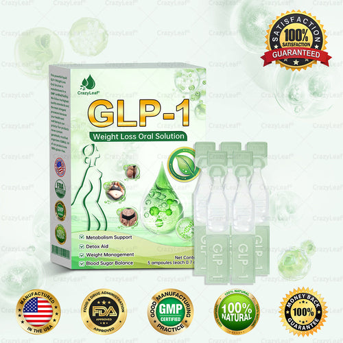 ✨Official Store |✨ CrazyLeaf® Meglutide GLP-1 Activating Oral Solutionwith Collagen & Matrixyl 3000|✨Obesity,Cardiovascular Diseas, Diabetes, Sleep Apnea, Joint Problems and More