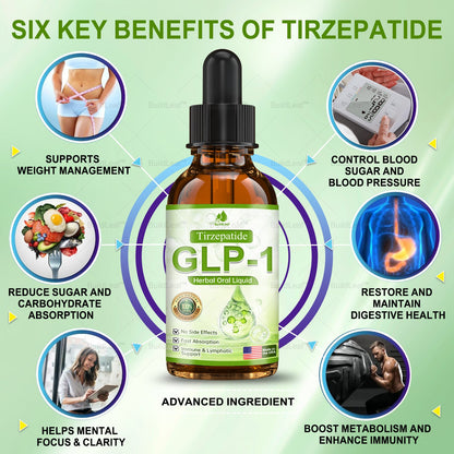 𝐁𝐮𝐢𝐥𝐝𝐋𝐞𝐚𝐟® 💎💎𝐓𝐈𝐑𝐙𝐄𝐏𝐀𝐓𝐈𝐃𝐄 𝐆𝐋𝐏-𝟏 𝐇𝐞𝐫𝐛𝐚𝐥 𝐎𝐫𝐚𝐥 𝐋𝐢𝐪𝐮𝐢𝐝 | 𝐎𝐛𝐞𝐬𝐢𝐭𝐲, 𝐋𝐲𝐦𝐩𝐡𝐞𝐝𝐞𝐦𝐚, 𝐃𝐢𝐚𝐛𝐞𝐭𝐞𝐬, 𝐂𝐚𝐫𝐝𝐢𝐨𝐯𝐚𝐬𝐜𝐮𝐥𝐚𝐫 𝐝𝐢𝐬𝐞𝐚𝐬𝐞, 𝐇𝐢𝐠𝐡 𝐛𝐥𝐨𝐨𝐝 𝐩𝐫𝐞𝐬𝐬𝐮𝐫𝐞, 𝐅𝐚𝐭𝐭𝐲 𝐥𝐢𝐯𝐞𝐫, 𝐚𝐧𝐝 𝐆𝐮𝐭 𝐡𝐞𝐚𝐥𝐭𝐡 𝐢𝐬𝐬𝐮𝐞𝐬