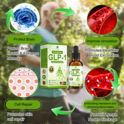 𝐁𝐮𝐢𝐥𝐝𝐋𝐞𝐚𝐟® 💎💎𝐓𝐈𝐑𝐙𝐄𝐏𝐀𝐓𝐈𝐃𝐄 𝐆𝐋𝐏-𝟏 𝐇𝐞𝐫𝐛𝐚𝐥 𝐎𝐫𝐚𝐥 𝐋𝐢𝐪𝐮𝐢𝐝 | 𝐎𝐛𝐞𝐬𝐢𝐭𝐲, 𝐋𝐲𝐦𝐩𝐡𝐞𝐝𝐞𝐦𝐚, 𝐃𝐢𝐚𝐛𝐞𝐭𝐞𝐬, 𝐂𝐚𝐫𝐝𝐢𝐨𝐯𝐚𝐬𝐜𝐮𝐥𝐚𝐫 𝐝𝐢𝐬𝐞𝐚𝐬𝐞, 𝐇𝐢𝐠𝐡 𝐛𝐥𝐨𝐨𝐝 𝐩𝐫𝐞𝐬𝐬𝐮𝐫𝐞, 𝐅𝐚𝐭𝐭𝐲 𝐥𝐢𝐯𝐞𝐫, 𝐚𝐧𝐝 𝐆𝐮𝐭 𝐡𝐞𝐚𝐥𝐭𝐡 𝐢𝐬𝐬𝐮𝐞𝐬