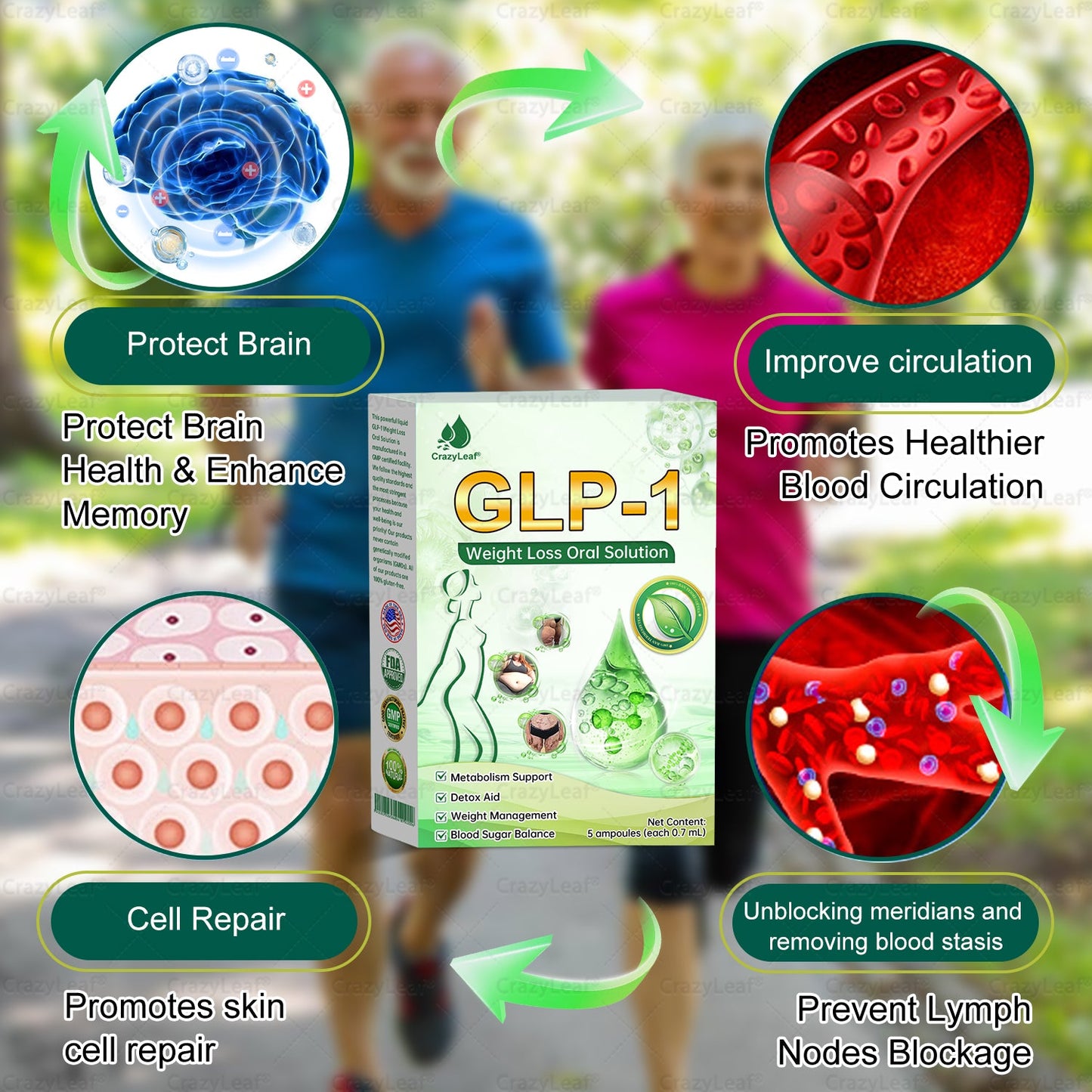 ✨Official Store |✨ CrazyLeaf® Meglutide GLP-1 Activating Oral Solutionwith Collagen & Matrixyl 3000|✨Obesity,Cardiovascular Diseas, Diabetes, Sleep Apnea, Joint Problems and More
