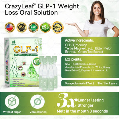 ✨Official Store |✨ CrazyLeaf® Meglutide GLP-1 Activating Oral Solutionwith Collagen & Matrixyl 3000|✨Obesity,Cardiovascular Diseas, Diabetes, Sleep Apnea, Joint Problems and More